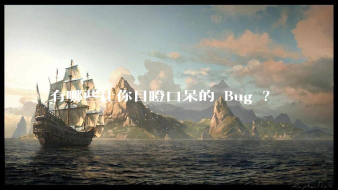 有哪些让你目瞪口呆的 Bug ？